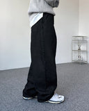 Lian Pintuck Wide Denim Pants