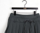 Wika Two-Way Ribbon Pants Pleated Mini Skirt