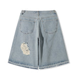 Eco Damage Bermuda Denim Pants