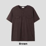Cooper Two Pocket Half Henley Neck Tee