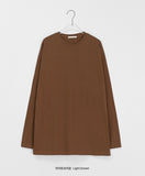 Miroki Basic Plain Slit Over Long Sleeve Tee