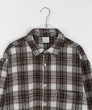 [unisex] Makodo Check Brushed Over Shirt