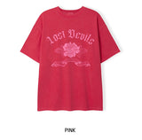 Flower Pigment Oversized Fit Short Sleeve