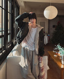 Raven Denim Crop Fur Hood Jumper