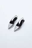 stiletto low sling-back