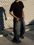Dirty Washed Super Wide Denim