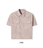 Robre double crop check short sleeve shirt