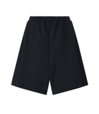 [mnem] pintuck logo bermuda shorts
