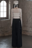 [mnem] Tucked Nylon Cargo Pants