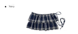 Bungee Check Tiered Layered Wrap Skirt