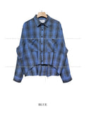 Heb Check Crop Cutting Shirt
