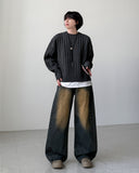 Howling Side Pintuck Denim