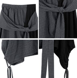 DL Layered Check Skirt