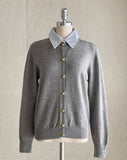 Ebon Shirt Layered Knit Cardigan