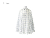 Kutch Linen Check Over Fit Shirt