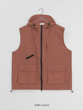 [Unisex] iie Pocket Nylon Hooded Vest