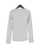 Onen Ribbed Round Long Sleeve T-shirt