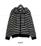 Field Stripe Mesh Warmer Hooded Zip-Up
