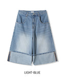 Pium Maxi Roll Up Bermuda Denim Pants
