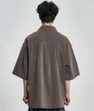 Paneled Zip-Up Shirt