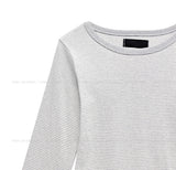 Now Color Matching Stripe Three Quarter T-shirt