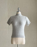 [10% wool] Baon Boucle Semi Turtleneck Knit Cardigan Set