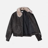 Kati Real Raccoon Fur Leather Jacket