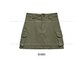 Fuzzy Cargo Pocket Mini Skirt
