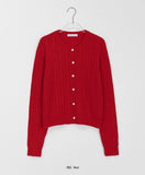 Recomi Cable Round Wool Knit Cardigan