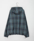 [unisex] Dorico Check Hood String Wind Jacket