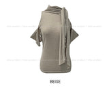 Jeanne Scarf Off Shoulder Tee