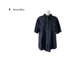 [Planning] Freck Denim Overfit Short Sleeve Denim Shirt