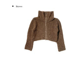 Comfy Knit Zip-Up Two-Way Cardigan