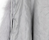 Hoa color matching hooded zip-up fur jacket