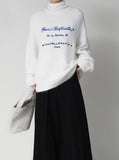 Lauren Lettering Embroidery Knit