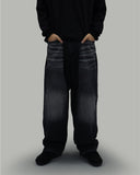 Crow Black Washed Denim Jeans