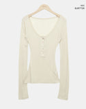 Echoes Button Long Sleeve T-shirt