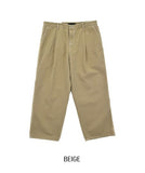 Nunt pintuck stitch wide cotton pants