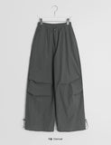 [unisex] Nitte Banding String Nylon Brushed Parachute Pants