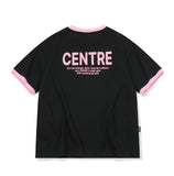 BUTTON CROP Ringer Tee