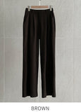 Pitched Pintuck Wide Slacks Pants