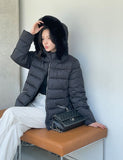 Loera Fur Hood Short Padding Jumper (Belt Set)