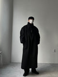 Hidden Maxi Long Black Coat