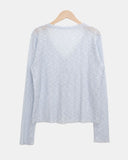 Maylin Lace V-neck See-through Cardigan