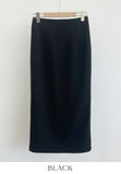 Laend Cool Basic Back Slit H-Line Skirt