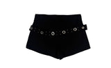 Ferro Studded Eyelet Belted Shorts