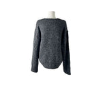 Hearts Cable Loose Fit Wool V-Neck Knit