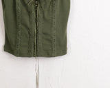 Tabl Green Corset Two-Way Off-Shoulder Short-Sleeve Blouse