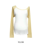 Soft Summer Raglan One-Shoulder Long Sleeve