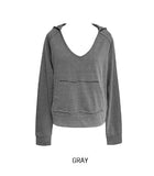 Pigment Dekki Pocket V-Neck Hoodie